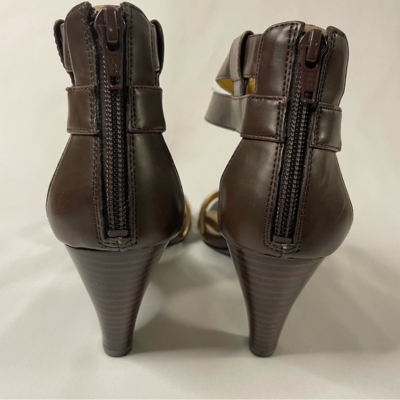 Nine West Leopard Print Strappy Stacked Heel Sandals Women’s Size 6.5 - Picture 4 of 8